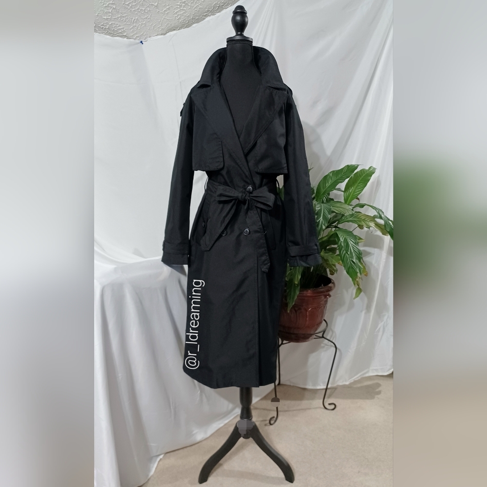 NWT Banana Republic Timeless Trench Coat Size Small In Black